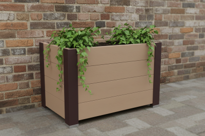 60.7L/Natural Wood Appearance/Maintenance-free/Easy DIY/Eco-friendly/Outdoor Planter/Supplier
